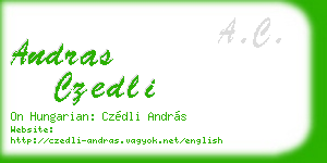 andras czedli business card